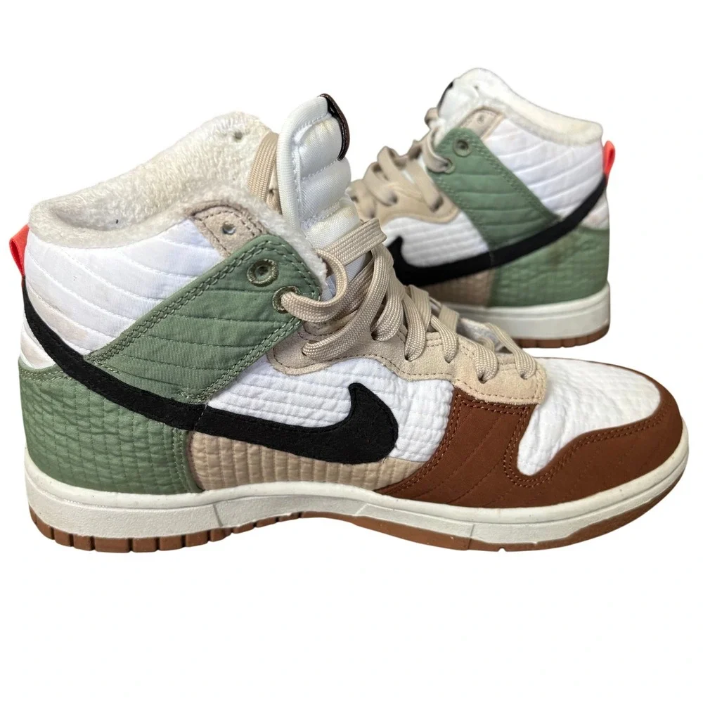 Nike Dunk High LX Next Nature Summit Women's Sz 7.5 White Black Green DN9909-100